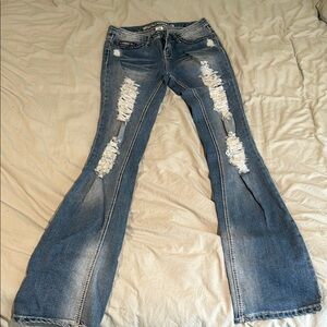 Distressed Blue Women's Jeans
